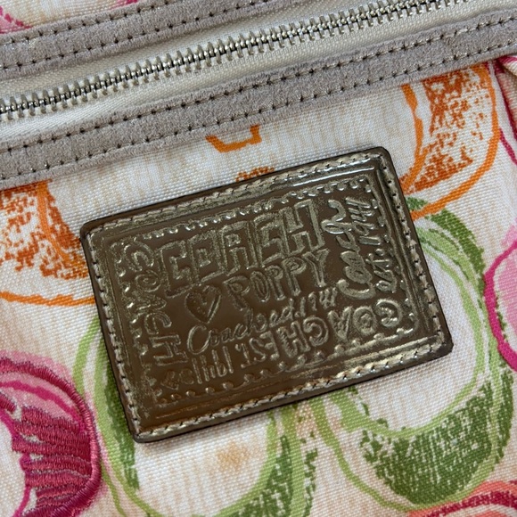 Coach Poppy Dream “C” Hippie Scribble Hobo Satchel Crossbody Bag shoulder pink - Picture 7 of 12